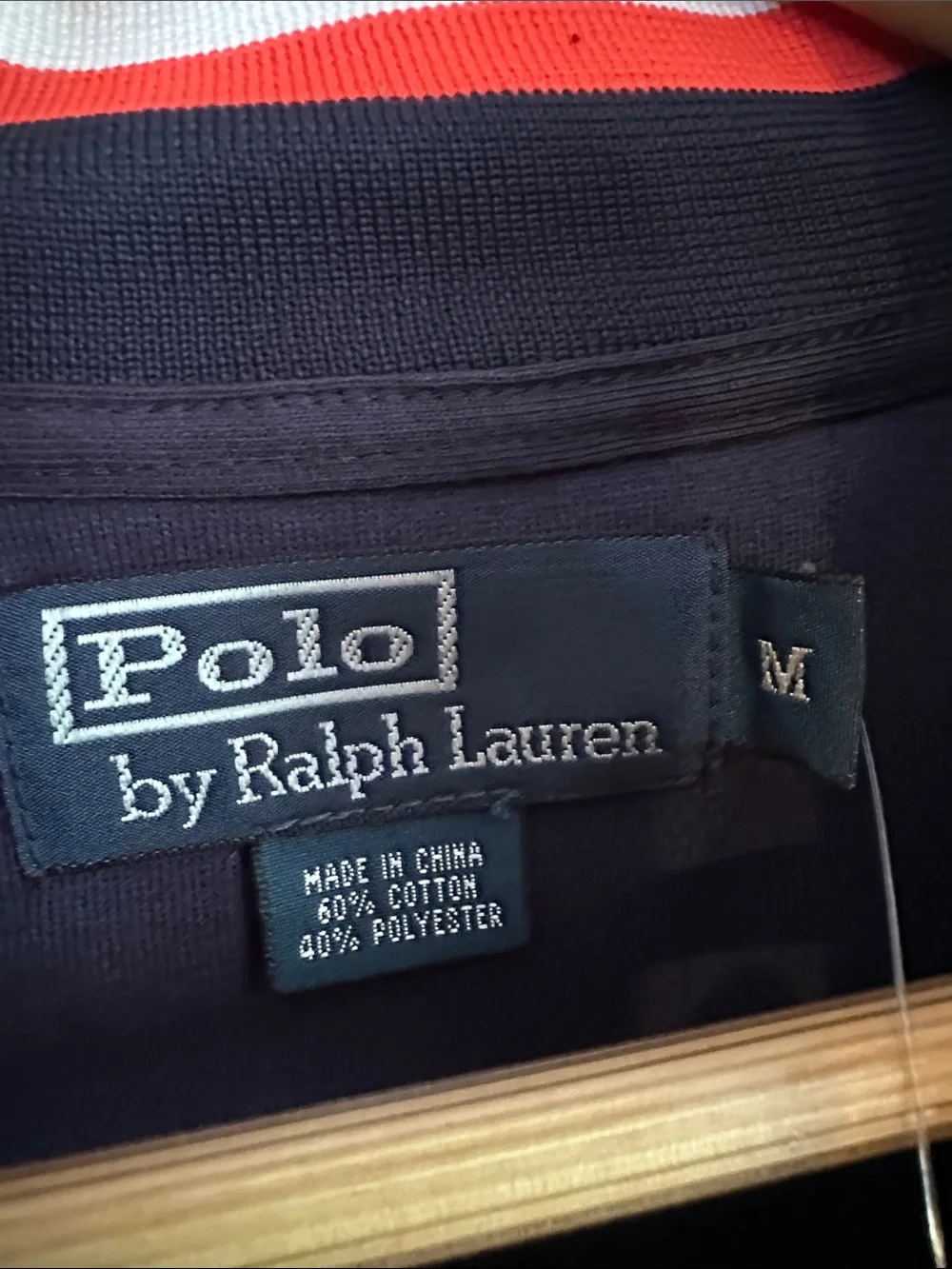 Polo Ralph Lauren Men M Tennis Full Zip Track Jacket Navy Red Big Pony New